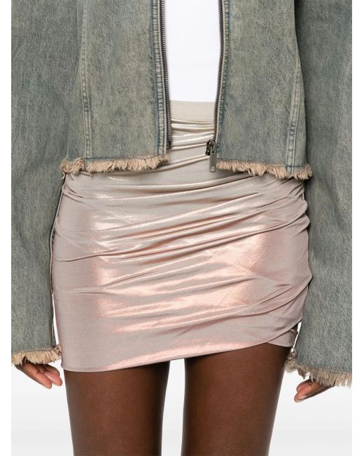 Rick Owens Natural Drapierter Jade Minirock