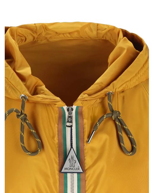 Moncler Yellow 'Nidge' Polyamide Hooded Jacket for men