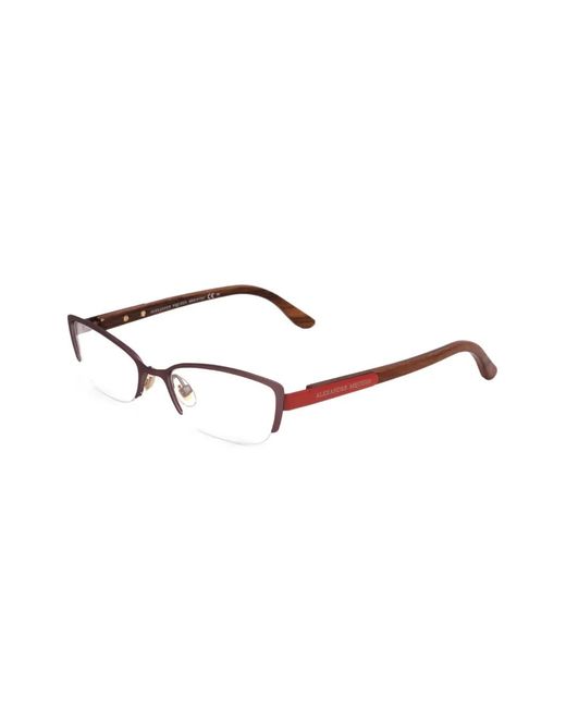 McQueen Red Rectangle-Frame Glasses