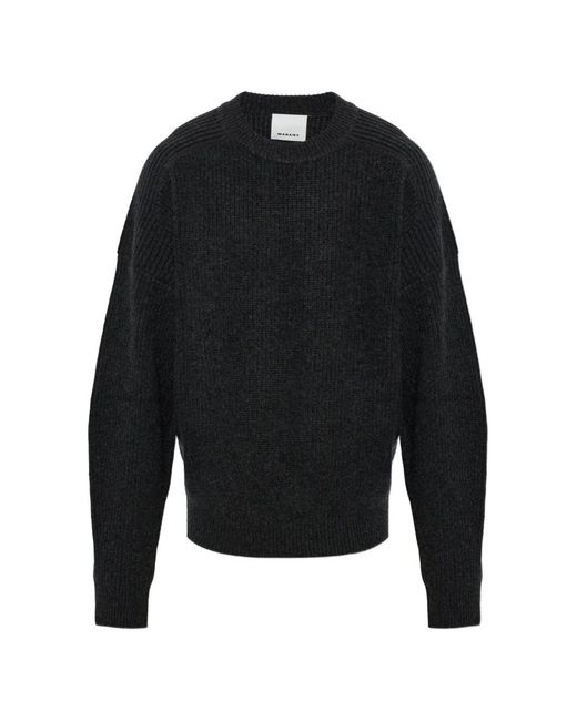 Isabel Marant Black Ribbed-Knit Crew-Neck Sweater for men