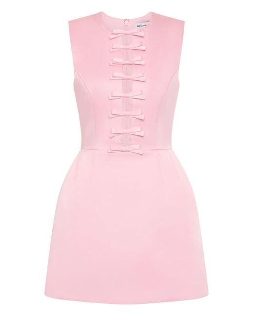 Abito Corto Aymee Con Fiocco di Rebecca Vallance in Pink