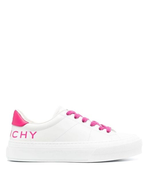 Givenchy Pink Sneakers mit Logo-Print