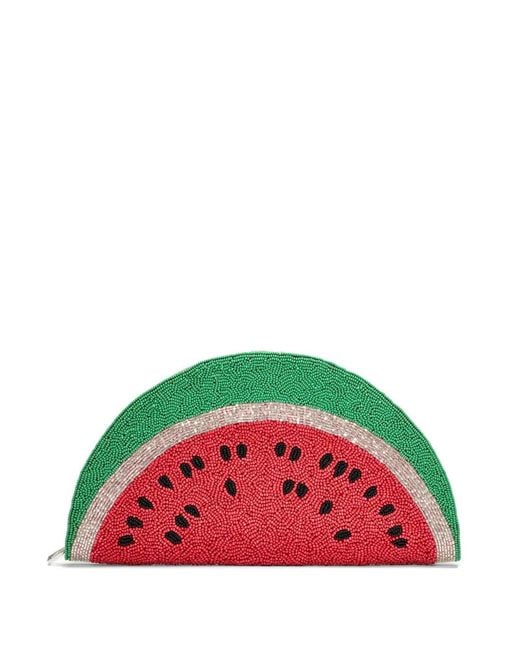 Simon Miller Red Lune Beaded Clutch Bag