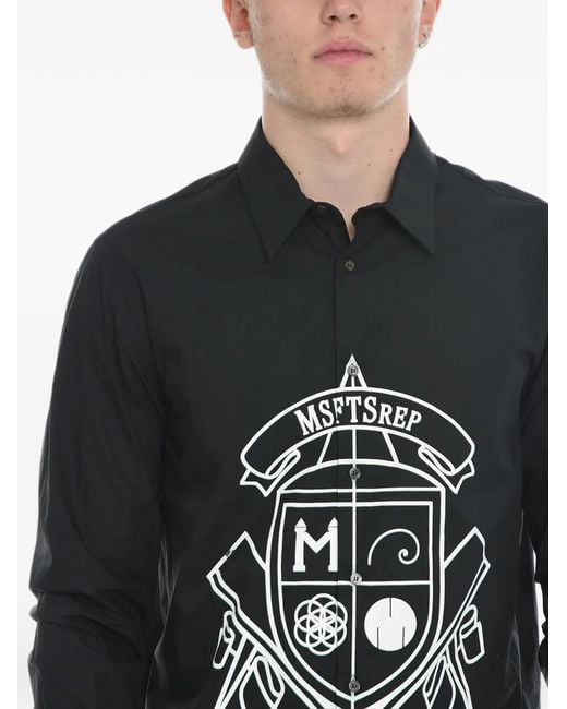 Msftsrep Black Logo-Print Cotton Shirt for men