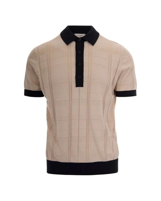 Paolo Pecora Natural Polo À Col Rayé for men