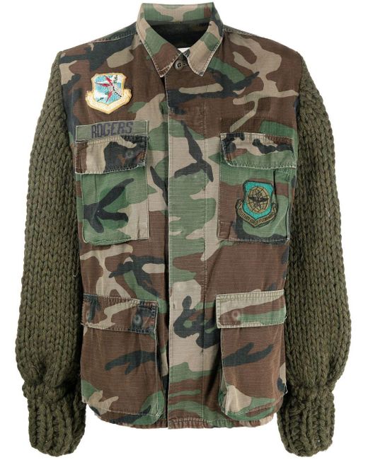 Camo Print Military Jacket with Hidden Hood | Gap