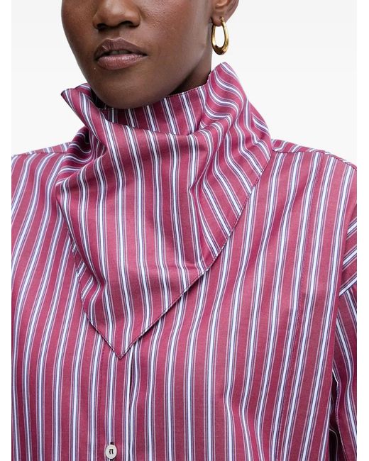 SIMONA CORSELLINI Pink Striped Buttoned Shirt