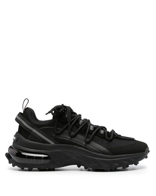 DSquared² Black Null Panelled Sneakers for men