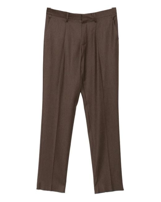 Pantalones plisados Lardini de hombre de color Brown