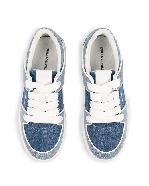 Karl Lagerfeld Blue Kourtney Denim Sneakers