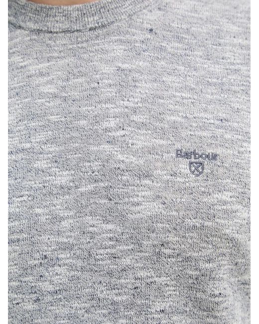 Barbour Gray Flaxby Sweater for men
