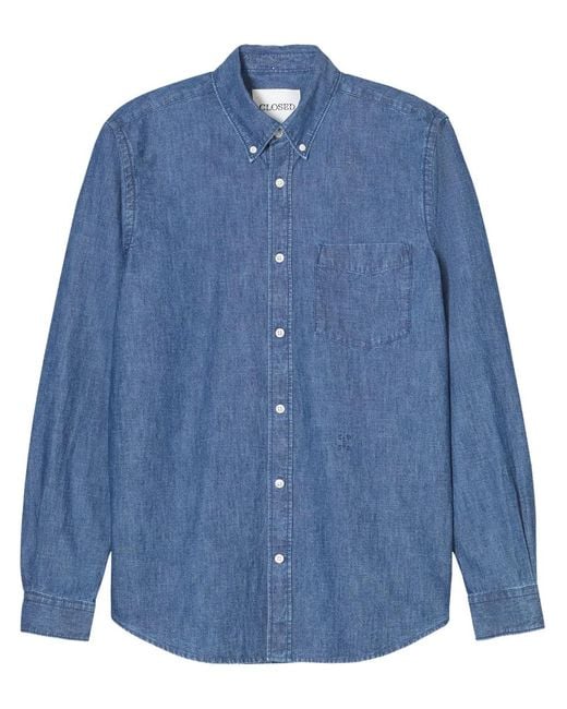 Camisa Con Botones Closed de hombre de color Blue