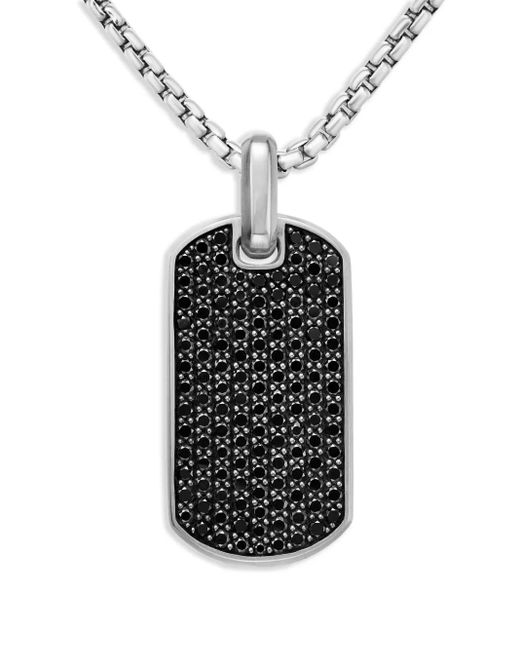 Bracelet Chevron En Sterling Pavé De Diamants (35 Mm) David Yurman pour homme en coloris Black