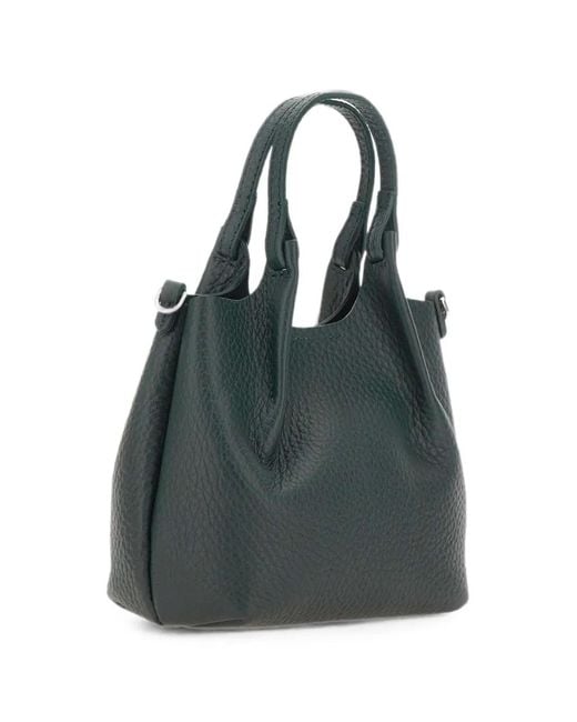 Gianni Chiarini Blue Dua Grained Leather Shoulder Bag