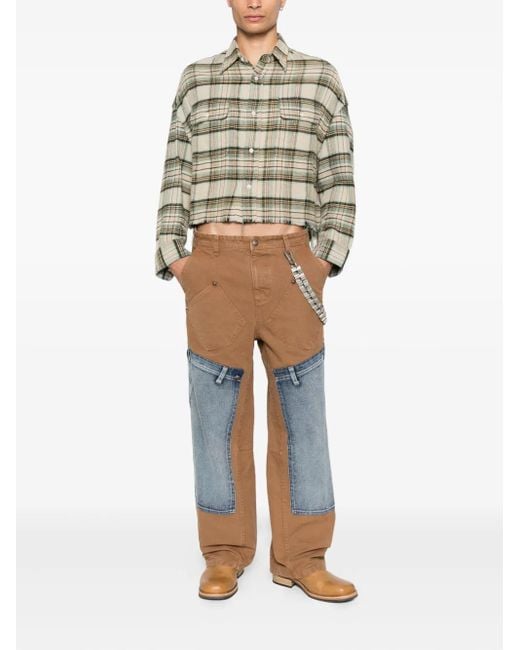 ANDERSSON BELL Blue Patchwork Panel Jeans