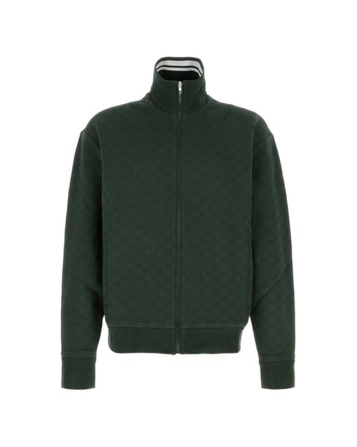 Gucci Green Gg Pattern Zip Jacket for men