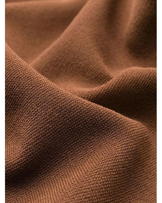 Stella McCartney Brown Square-Neck Sleeveless Flared Dress