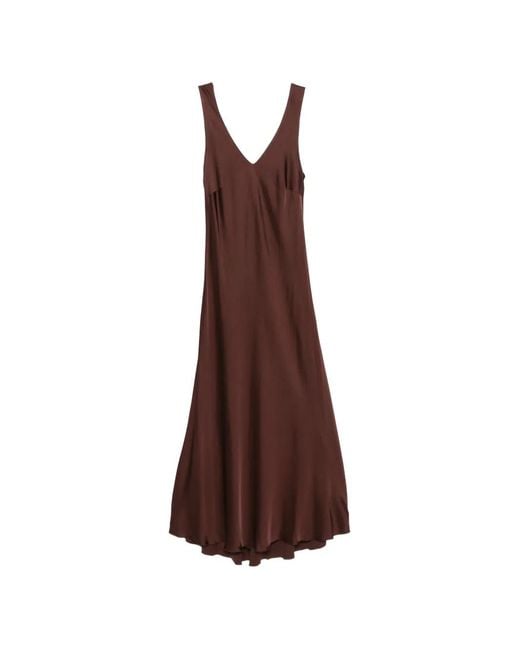 Dixie Brown V-Neck Midi Dress