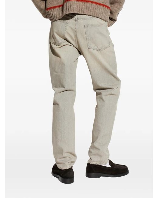 Haikure Gray Faded-Wash Jeans for men