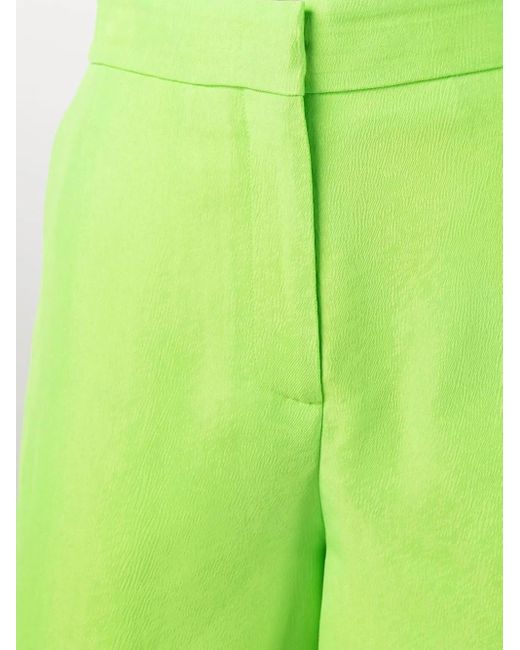 MSGM Green High-Waist A-Line Shorts
