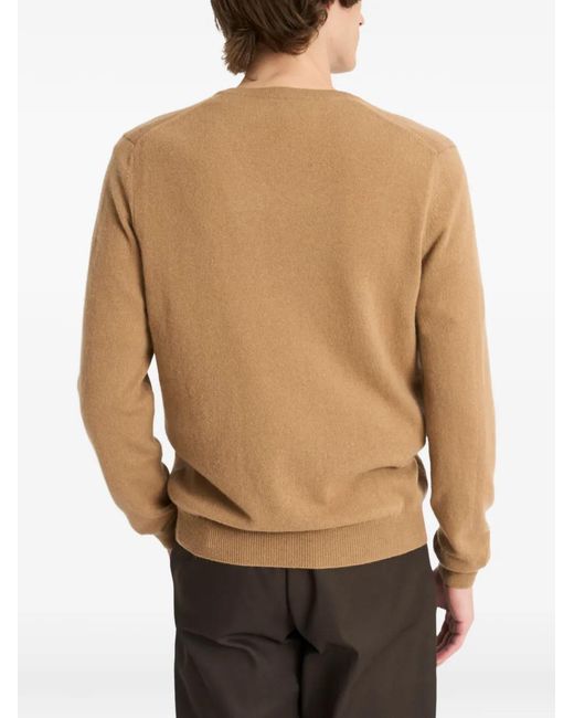 Pringle of Scotland Natural V-Neck Cashmere Sweater for men