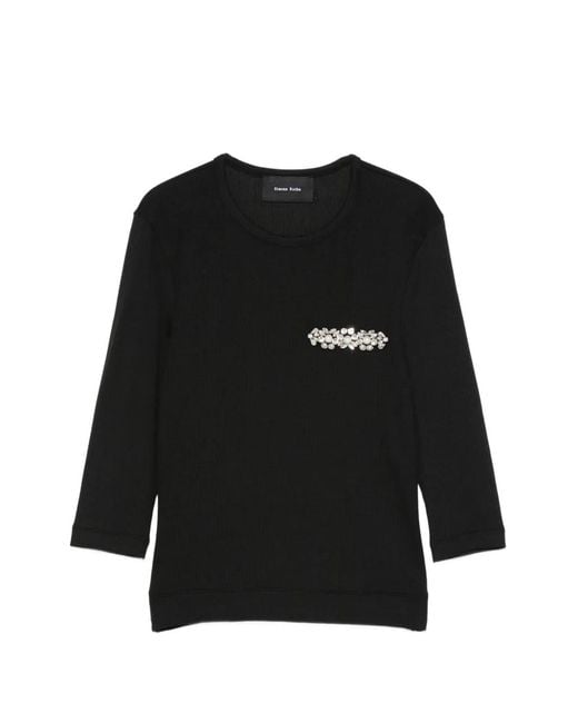 Simone Rocha Black Embellished Top