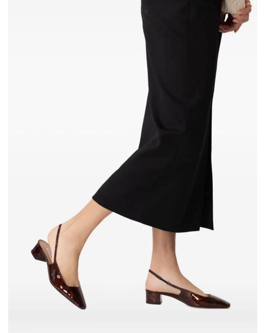 Aquazzura Brown Ginza Slingback-Pumps