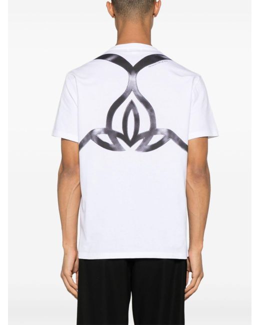 Alexander McQueen White Photograph-print Cotton T-shirt for men