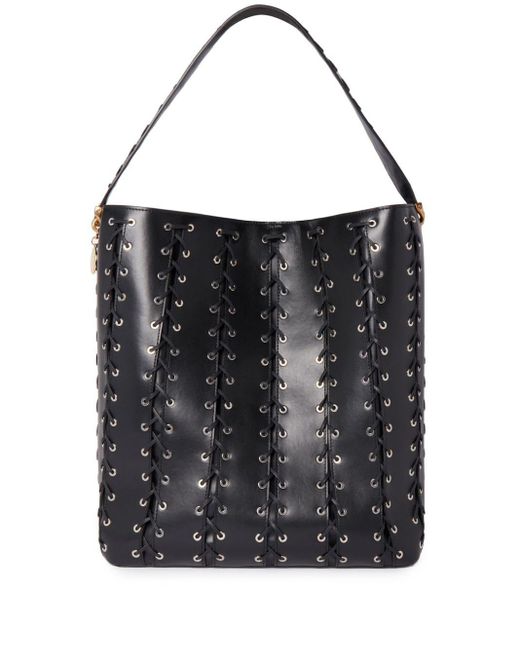 Stella McCartney Black Lace-up Tote Bag