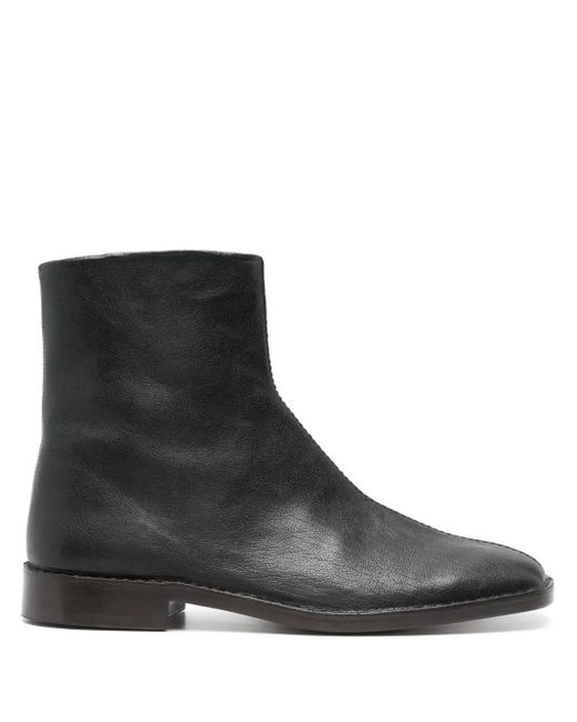 Lemaire Piped Zip Boots in Black for Men | Lyst