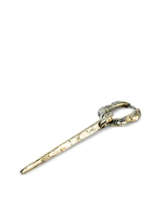 Parts Of 4 White Deco Mini Spike Earring