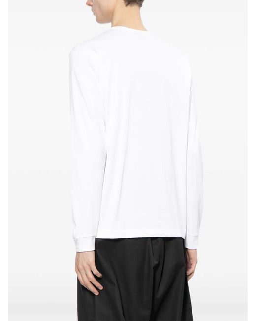 Comme des Garçons White Logo-Print T-Shirt for men