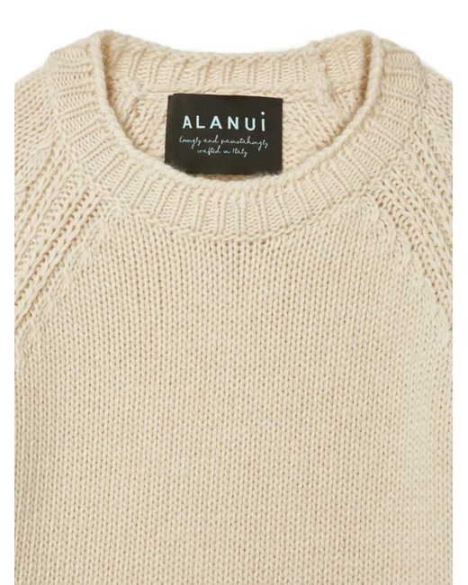 Alanui Natural Raglan-Sleeve Finest Sweater