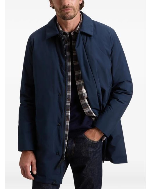 Woolrich Blue Cloud Lamar Single-Breasted Coat for men