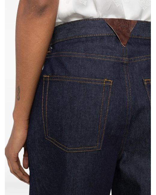 Sandro Blue Wide-Leg Balloon Jeans