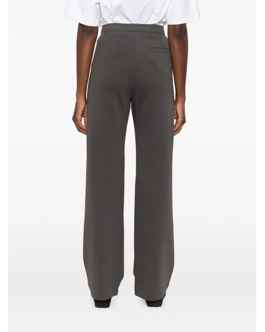 Max Mara Gray Drawstring Wide-Leg Track Pants