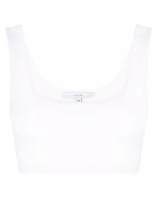 Haut Crop Miss Jane À Design Sans Manches MANURI en coloris White