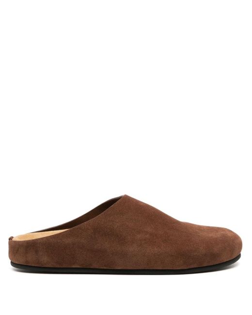 The Row Brown Mules mit runder Kappe