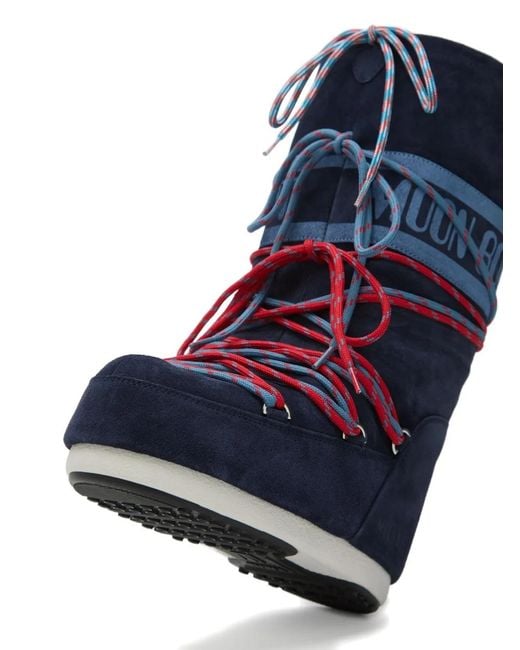 Moon Boot Blue Mb Icon Suede Lac