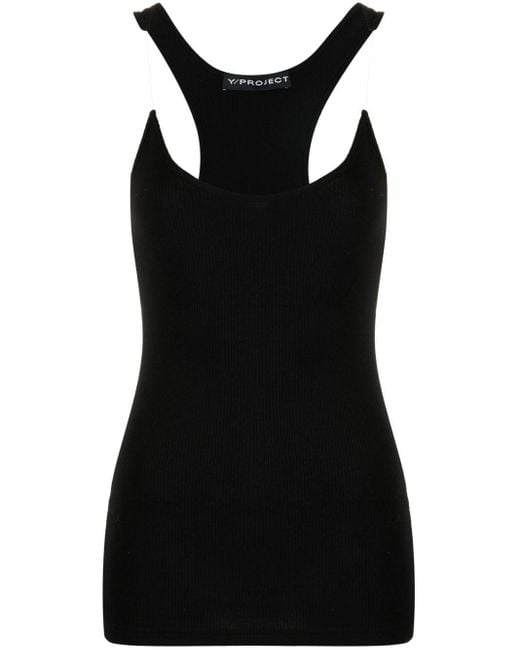Y. Project Black Invisible Strap Tank Top for men