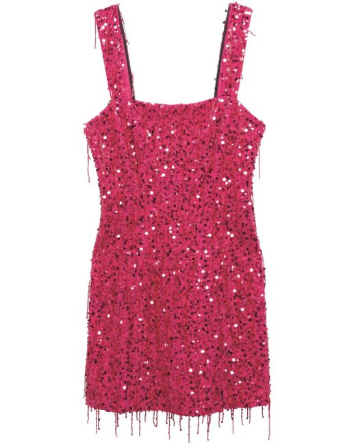 Jonathan Simkhai Red Noemi Sequin-Embellished Minidress