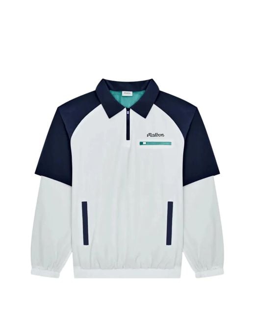 Malbon Golf Blue Marina Colour-Block Jacket for men