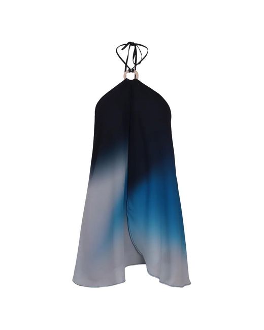 Baobab Blue Kira Ombré-Effect Halterneck Mini Dress