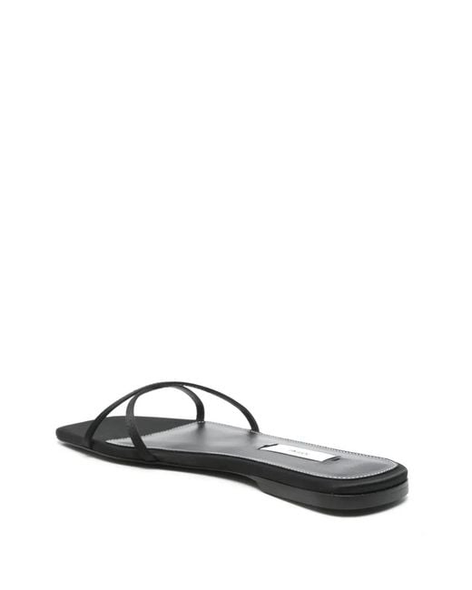 Totême Black Leather Slides