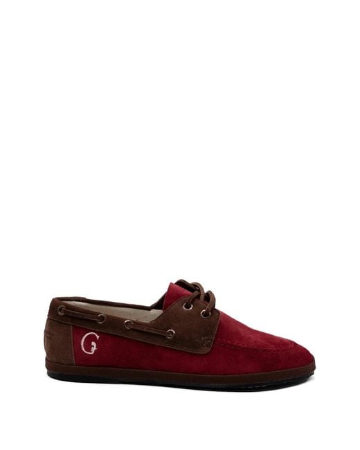 Gondolina Red Boccolo Suede Boat Shoes
