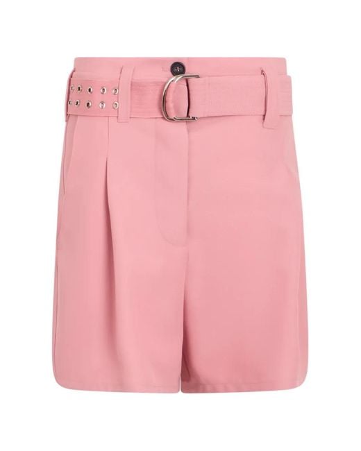 Philosophy Di Lorenzo Serafini Pink Pleated Tailored Shorts