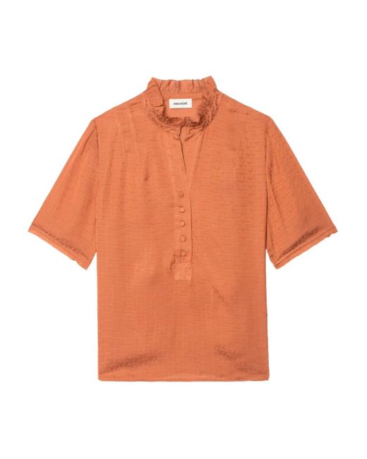 Zadig & Voltaire Topher サテンブラウス Orange
