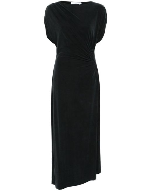 IRO Black Keallee Gathered-detail Dress