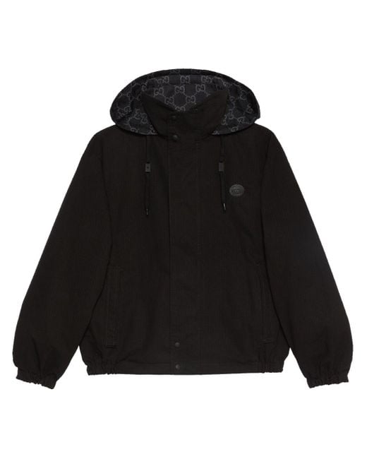 Gucci Black Reversible Gg Ripstop Nylon Jacket for men