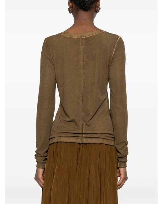 Uma Wang Green Crewneck Blouse